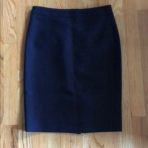 Jcrew navy wool pencil skirt